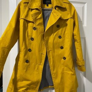 Banana Republic Yellow Rain Coat/Trench Coat XS